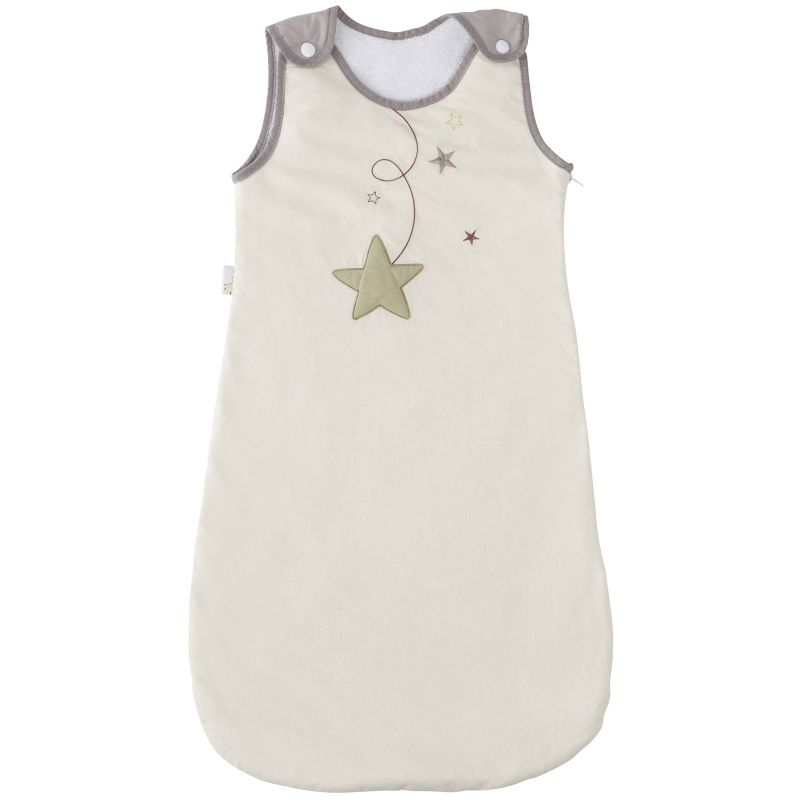 Gigoteuse légère en coton bio Pluie d'étoiles écru TOG 1 (90 cm) P'tit Basile
