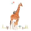 Sticker géant girafe Safari  par Mimi'lou