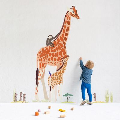 Sticker géant girafe Safari