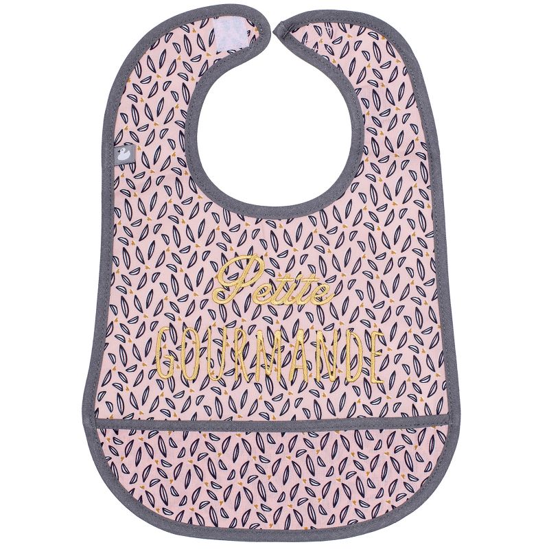 Bavoir à velcro Petite gourmande rose BB & Co