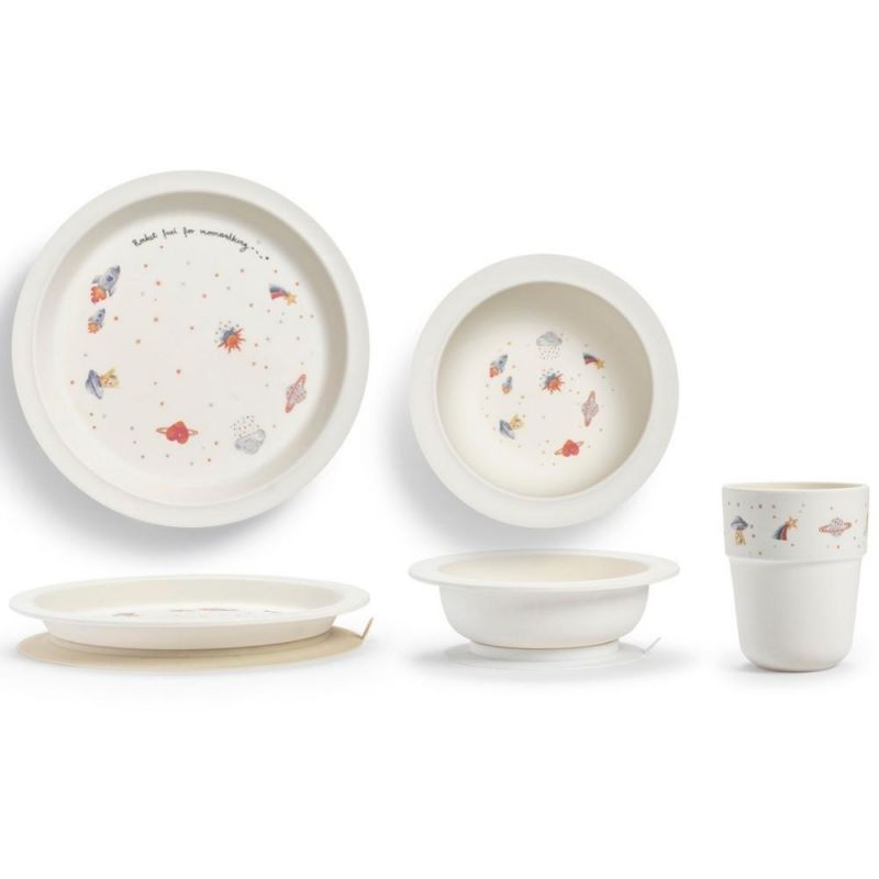 Coffret repas Playground Spaceland (3 pièces) Elodie Details