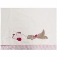 Drap de lit + taie d'oreiller Victoria et Lucie (120 x 180 cm)  par Noukie's