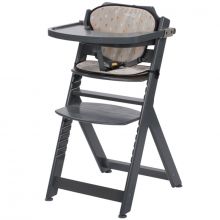 Chaise haute évolutive Timba grise avec coussin Warm Grey  par Safety 1st