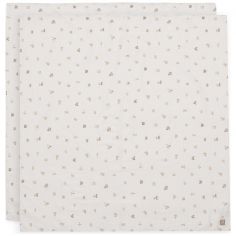 Lot de 2 maxi-langes en coton Animal Friends (115 x 115 cm) - Jollein