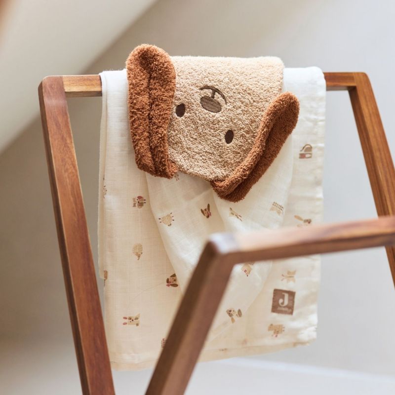 Lot de 2 maxi-langes en coton Animal Friends (115 x 115 cm) Jollein Ambiance 2