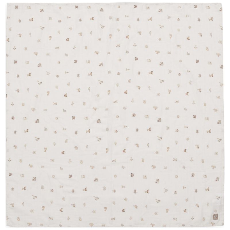 Lot de 2 maxi-langes en coton Animal Friends (115 x 115 cm) Jollein Produit 3
