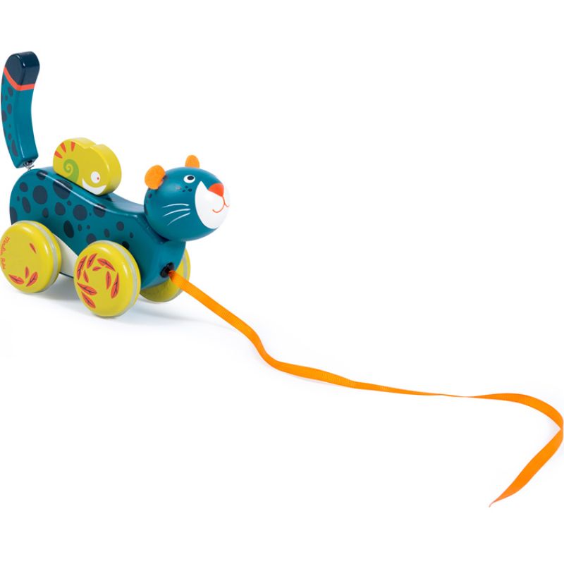 Jouet à tirer Zimba la panthère Dans la Jungle Moulin Roty