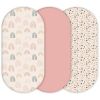 Lot de 3 housses de matelas à langer Rosetta (40 x 80 cm) - Yunioo
