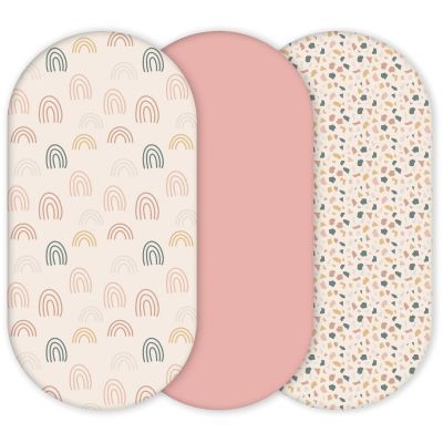 Lot de 3 housses de matelas à langer Rosetta (40 x 80 cm) Yunioo