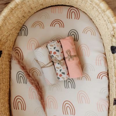 Lot de 3 housses de matelas à langer Rosetta (40 x 80 cm)