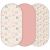 Variation Ecru, rose, bleu du produit Lot de 3 housses de matelas à langer Rosetta (40 x 80 cm) de la marque Yunioo