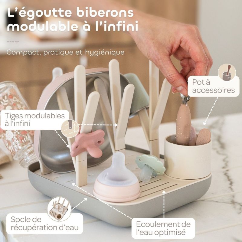 Égoutte biberons Forêt Argile et Gazelle Béaba Ambiance 5