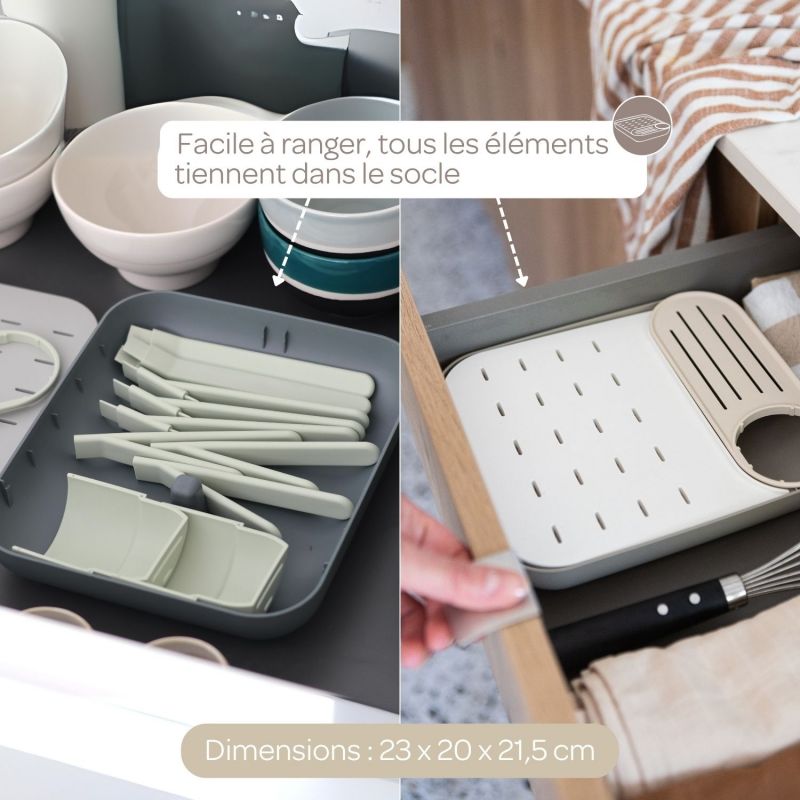 Égoutte biberons Forêt Argile et Gazelle Béaba Ambiance 8