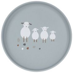 Assiette plate Tiny Farmer mouton et oie bleue