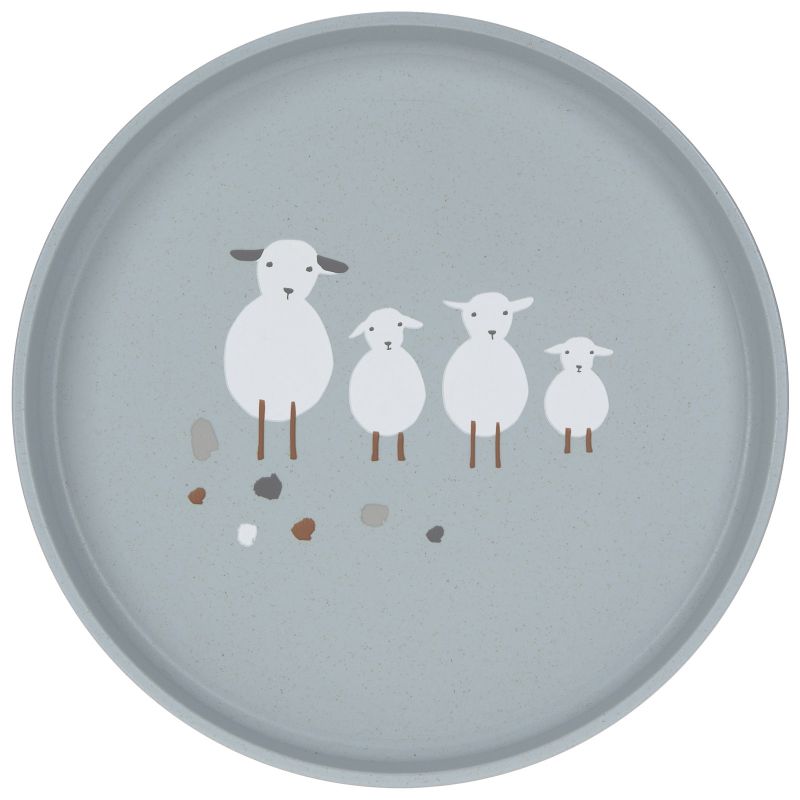 Assiette plate Tiny Farmer mouton et oie bleue Lässig Produit 2