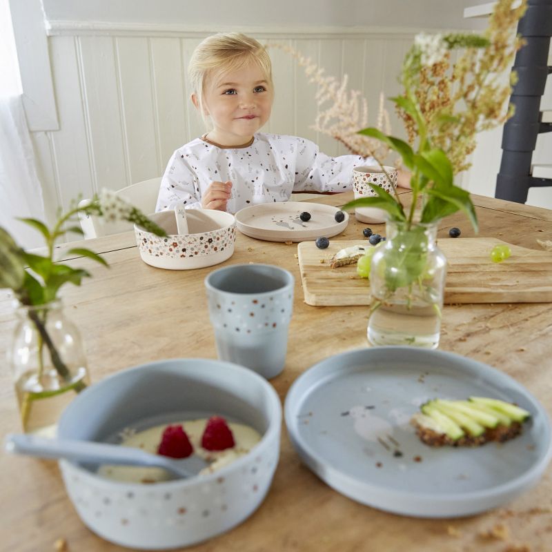 Assiette plate Tiny Farmer mouton et oie bleue Lässig Ambiance 5