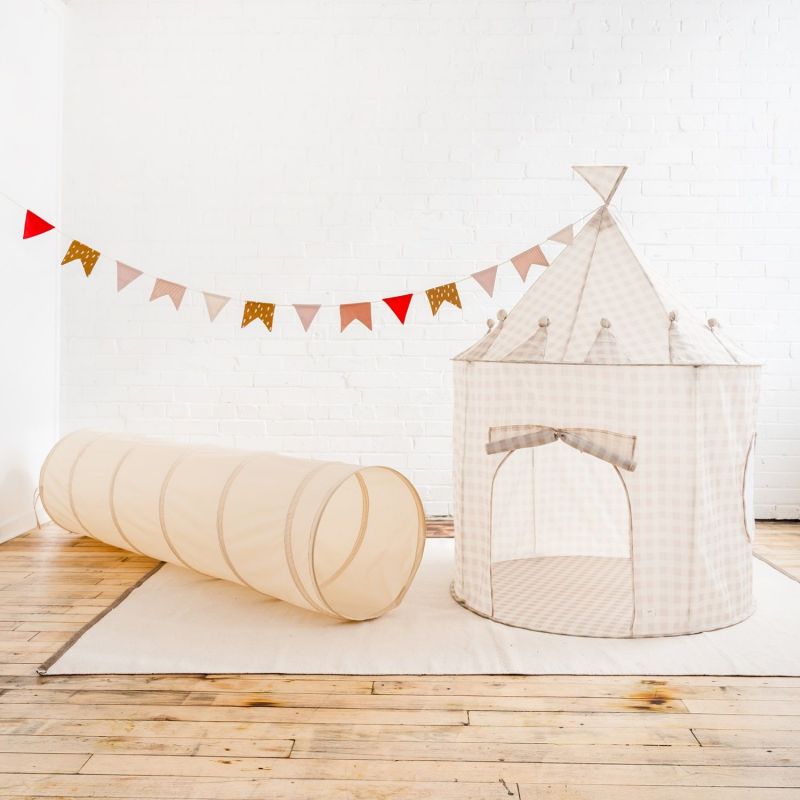 Tunnel de jeu en tissu recyclé Beige 3 sprouts Ambiance 5