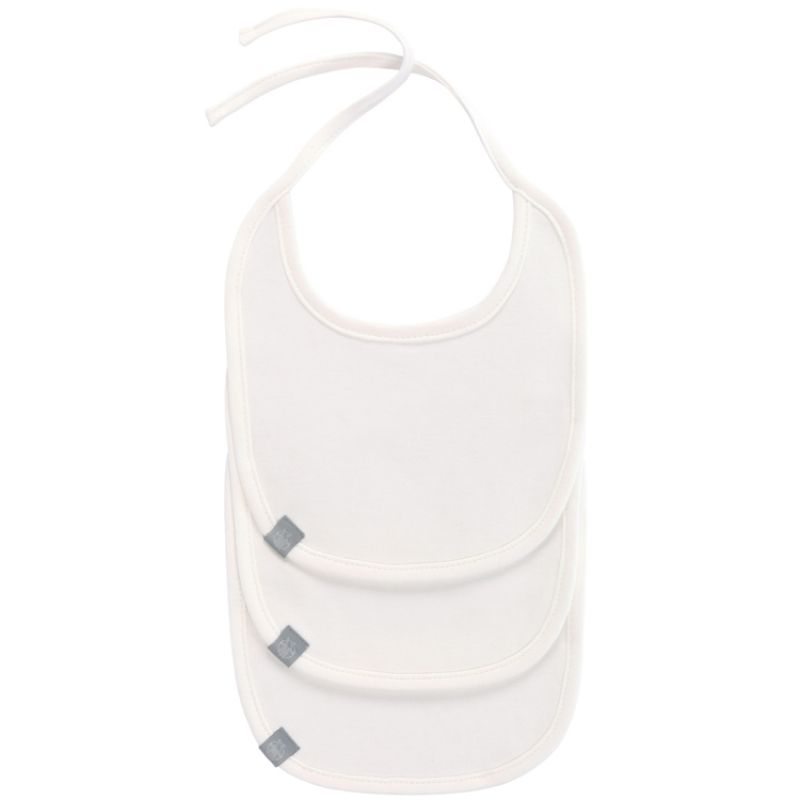 Lot de 3 bavoirs naissance à nouer blanc Lässig