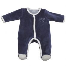 Pyjama chaud Merlin bleu marine (1 mois)  par Sauthon