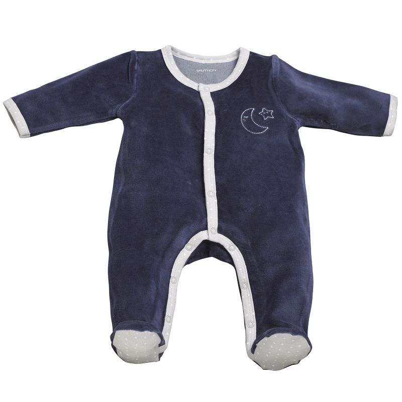 Pyjama chaud Merlin bleu marine (1 mois) Sauthon