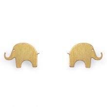 Boucles d'oreilles Nature éléphant (vermeil doré)  par Coquine