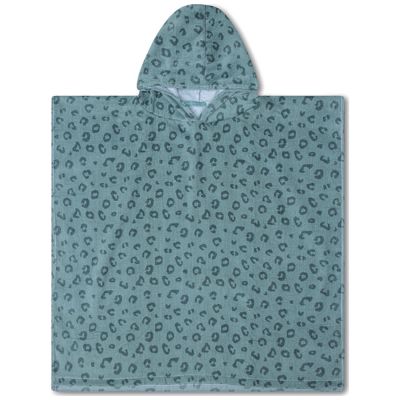 Poncho enfant Léopard vert (3-10 ans)