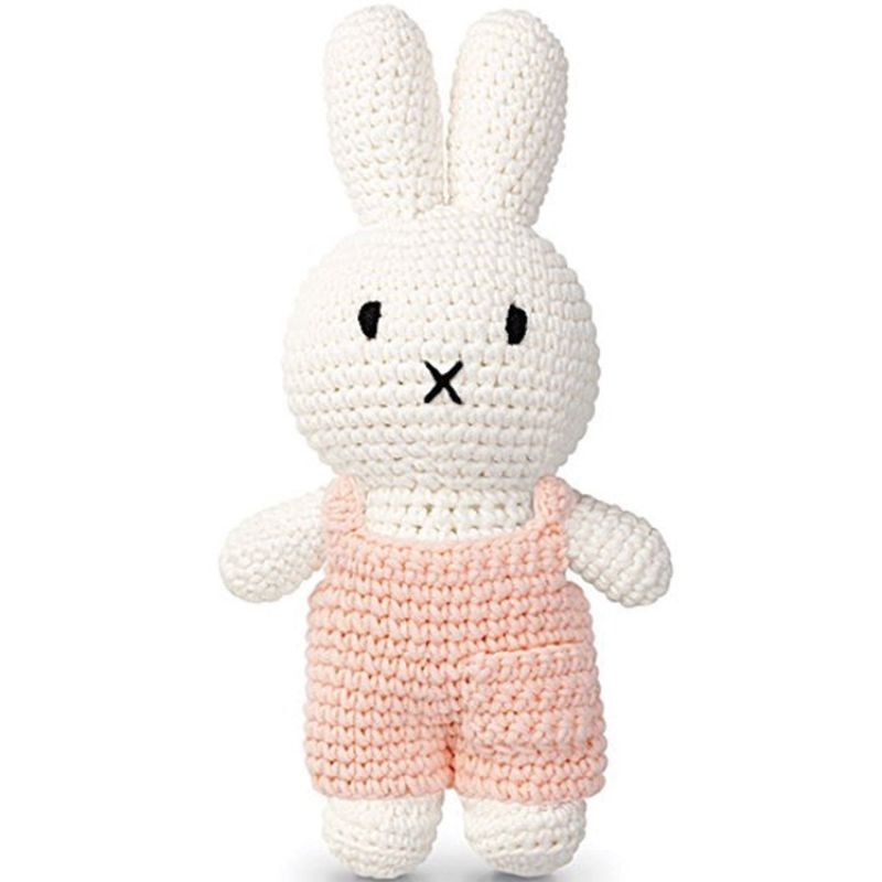 Peluche Miffy en salopette rose pastel (25 cm) Just Dutch