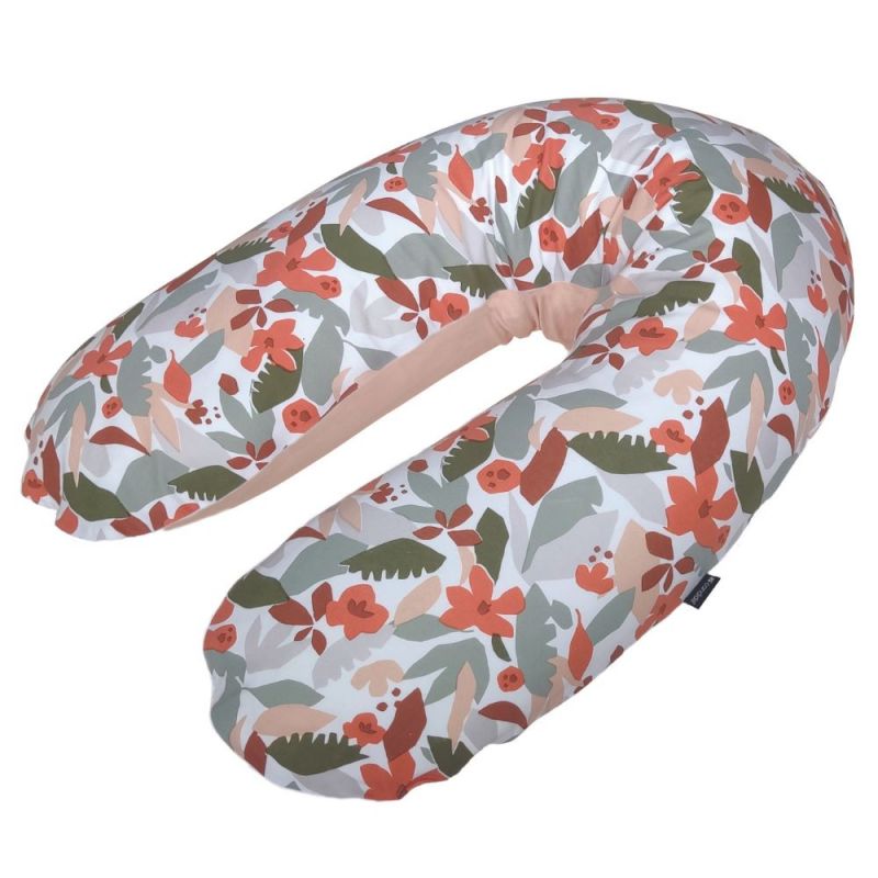 Coussin de grossesse jersey rose nude-floral Candide