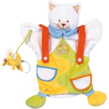 Doudou marionnette Chat avec souris  par Doudou et Compagnie