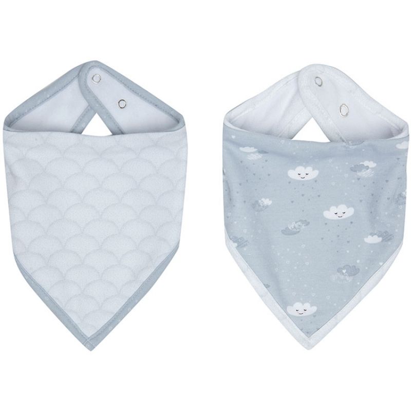 Lot de 2 bavoirs bandana Lovely Sky Luma Babycare