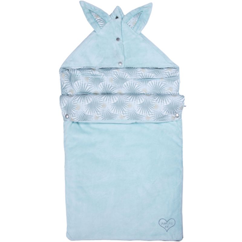 Nid d'ange passe sangle Minky Palmier céladon (68 cm) BB & Co