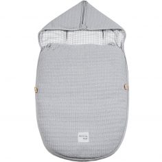 Chancelière pour nacelle & siège auto vichy gris (0-24 mois) - Walking Mum