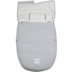 Chancelière pour nacelle & siège auto vichy gris (0-24 mois)