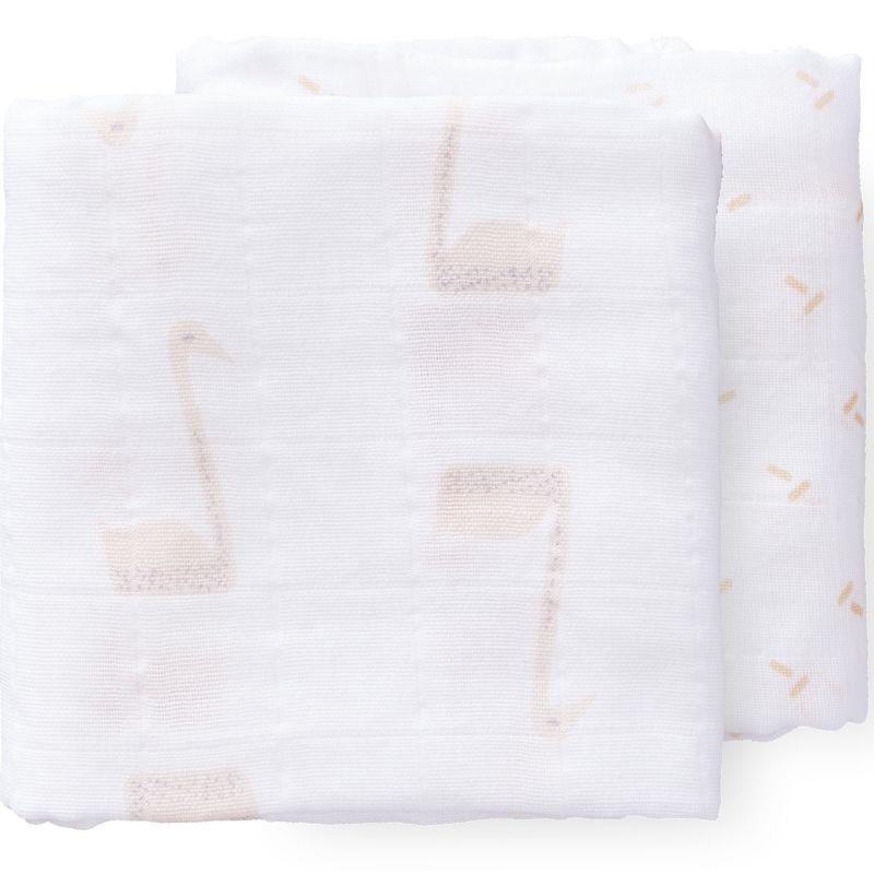 Lot de 2 langes Cygne pêche (70 x 60 cm) Fresk