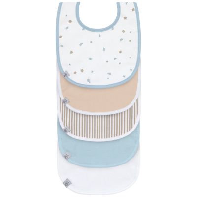 Lot de 5 bavoirs éponge Floral