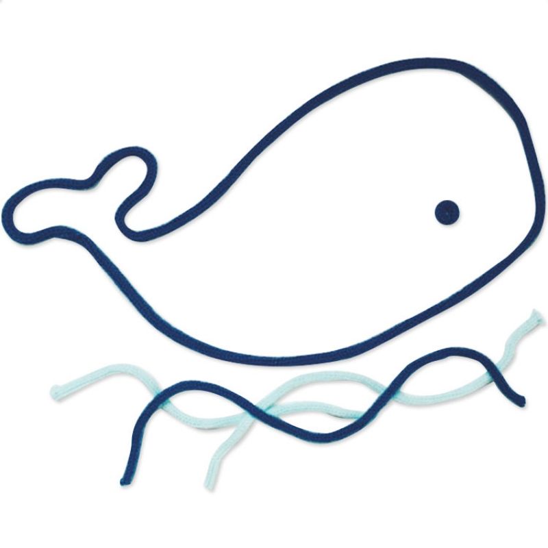 Déco murale baleine en tricotin (personnalisable) Charlie & June