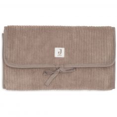 Tapis à langer nomade Cloudy Rib Milky Coffee - Jollein