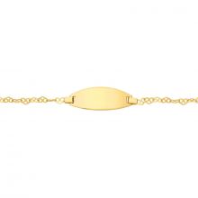 Bracelet gourmette ovale chaîne coeur (or jaune 750°)  par Berceau magique bijoux