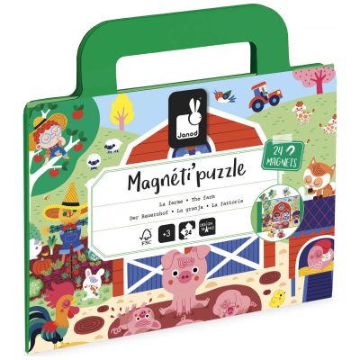 Puzzle magnétique Magneti'Puzzles Ferme (24 pièces) Janod 