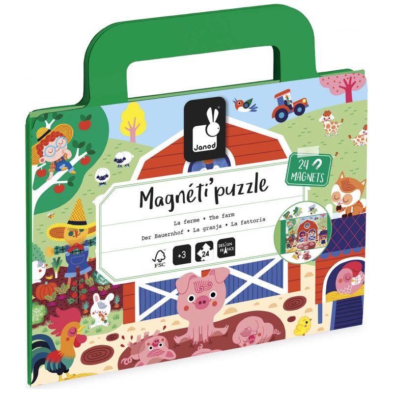 Puzzle magnétique Magneti'Puzzles Ferme (24 pièces) Janod Produit 1