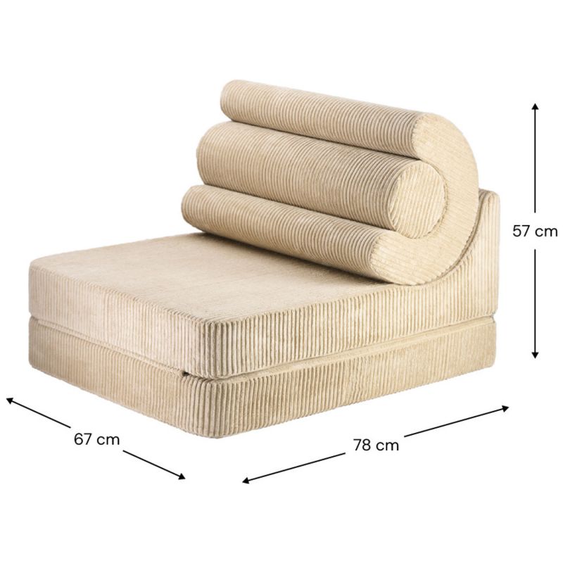 Chauffeuse Flipster Brown Suger velours côtelé Wigiwama Produit 4