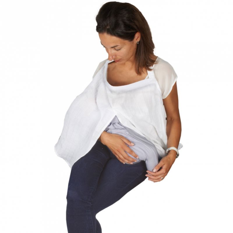 Voile d'allaitement blanc Tinéo Produit 1 grande taille