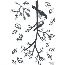 Planche de stickers A3 de branche oiseaux  par Lilipinso