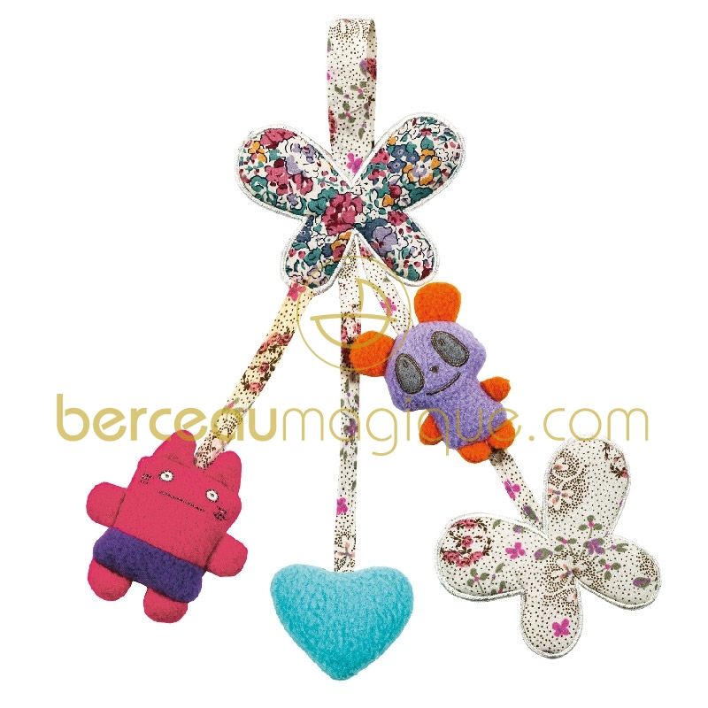 Hochet à accrocher avec porte-tétine Panda (20 cm) Trousselier
