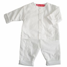 Tenue de baptême blanche brodée veste et pantalon (3 ans)  par Nice Kids