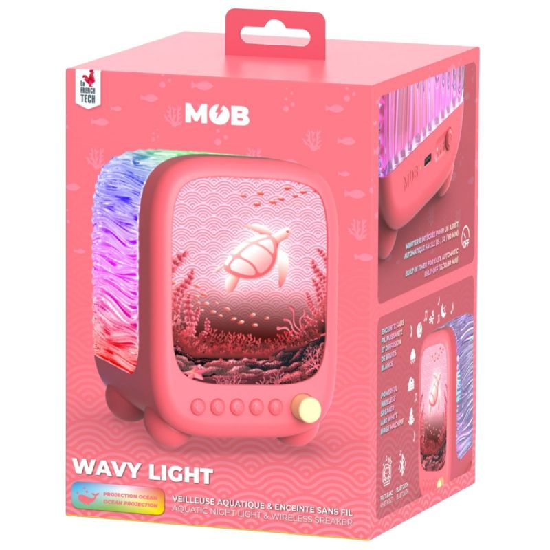 Veilleuse et enceinte sans fil Wavy Light Coral MOB Packaging 9