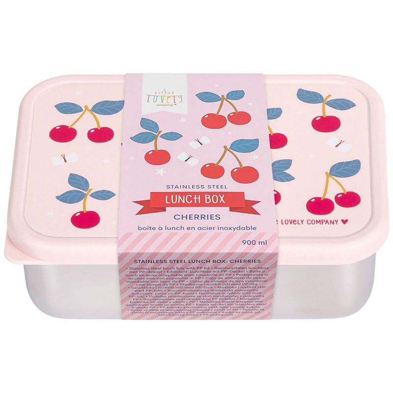 Lunch box en acier inoxydable Cerises A Little Lovely Company Packaging 6