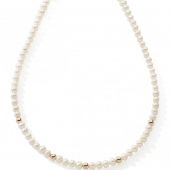 Collier de perles et boules or 42 cm (or jaune 375°)