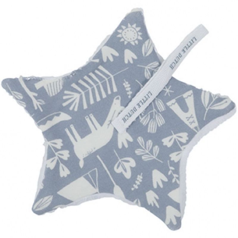 Doudou attache sucette Adventure blue (15 x 15 cm) Little Dutch