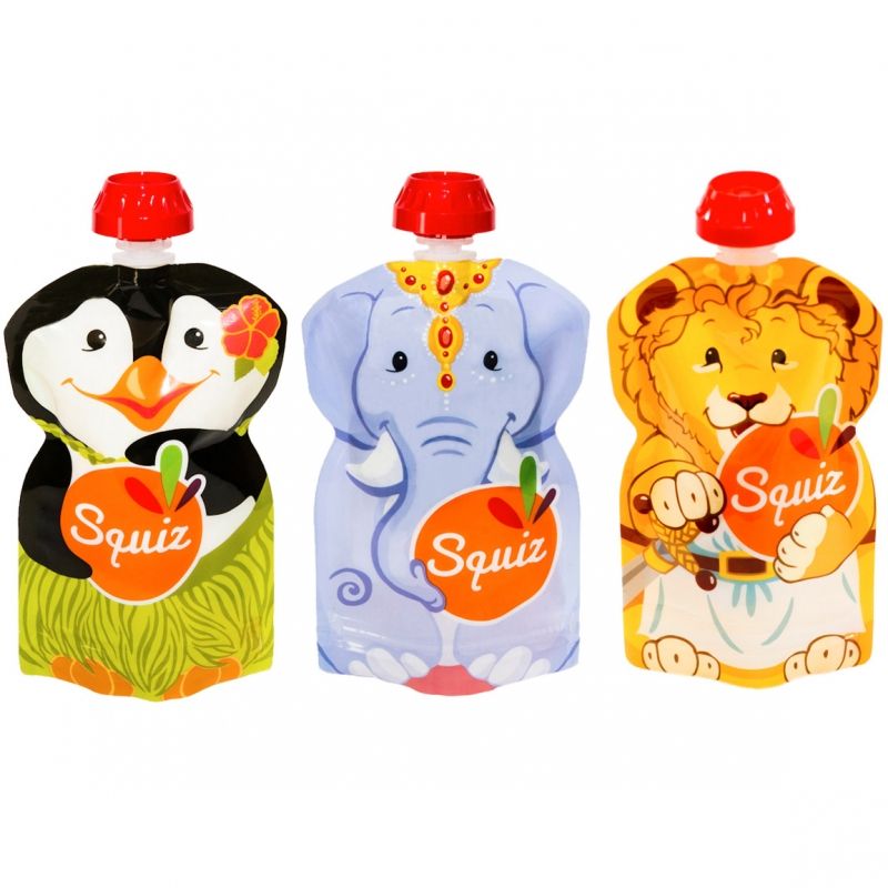 Pack 3 gourdes réutilisables Carnaval (130 ml) Squiz